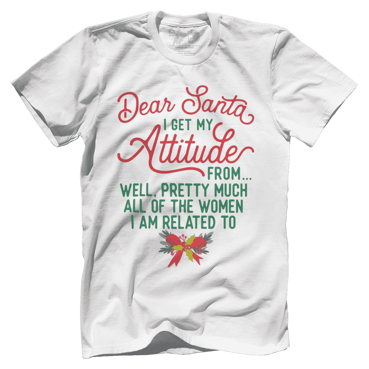 Raglan Premium Mens Shirt / White / XS I Get My Attitude