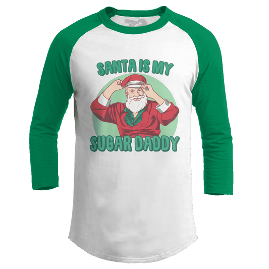 Raglan Raglan / White/Kelly Green / S Santa Sugar Daddy