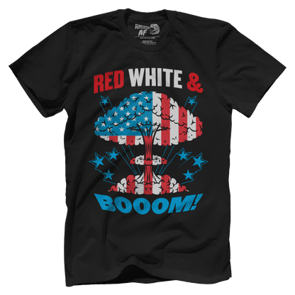 T-shirt Premium Mens Shirt / Black / XS Red, White, and Boom