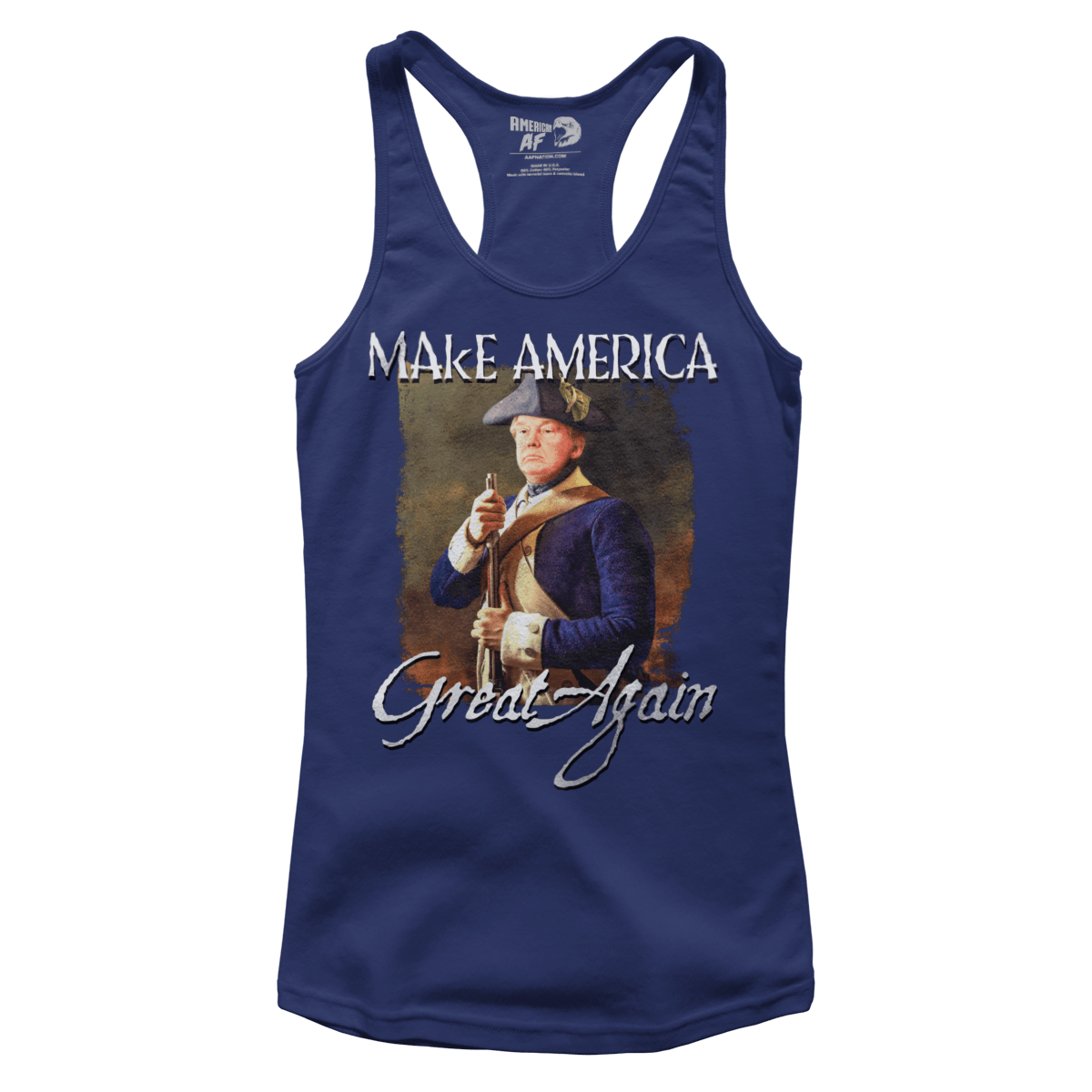 T-shirt Premium Ladies Racerback Tank / Navy / XS Revolutionary Trump V2 (Ladies)