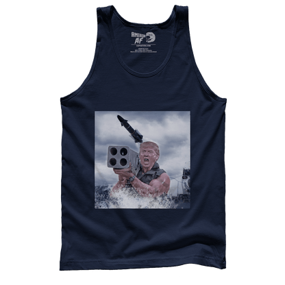 Dye-Sub Premium Mens Tank / Navy / S Warheads on Foreheads