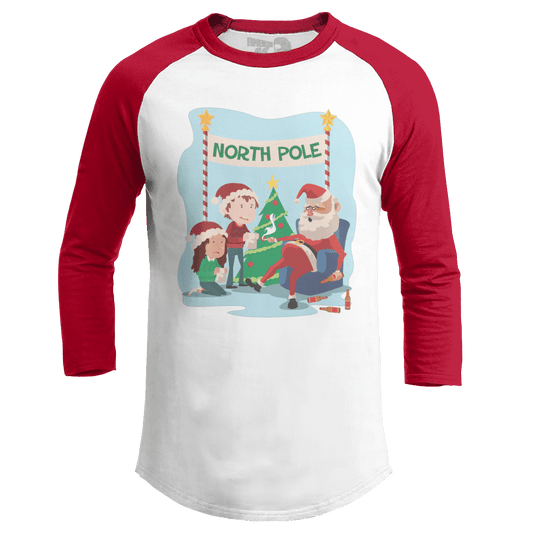 Raglan Raglan / White/Red / S Santa at the Mall