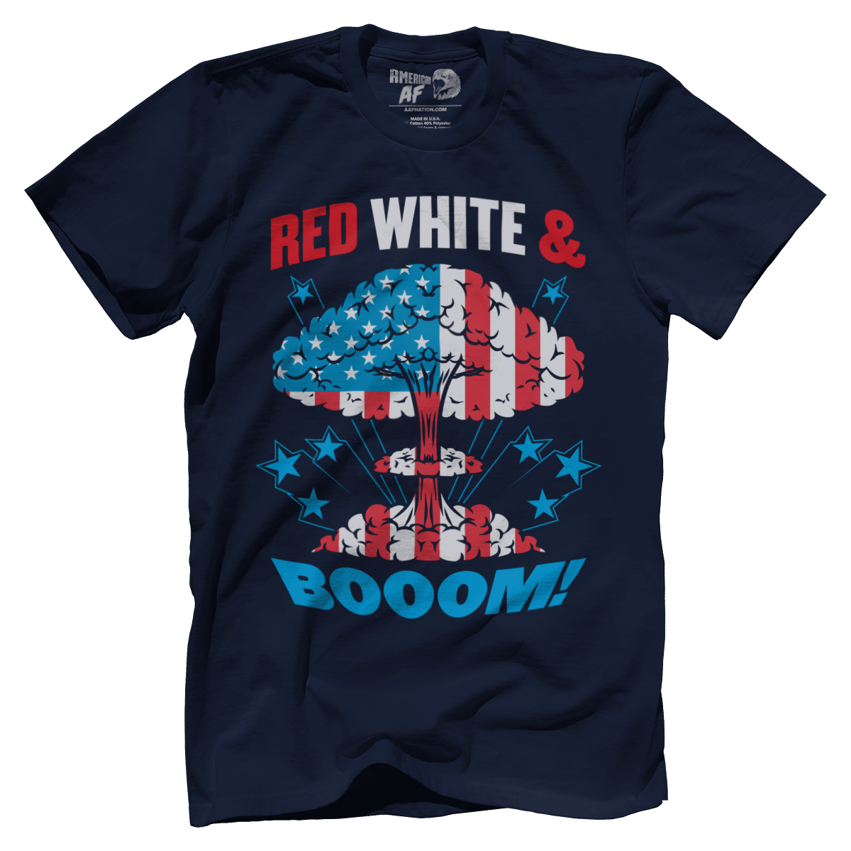 T-shirt Premium Mens Shirt / Navy / XS Red, White, and Boom