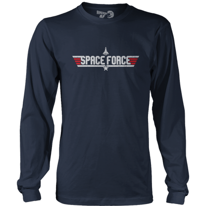 T-shirt Mens Long Sleeve / Navy / S Space Force (Fighter Pilot Edition)