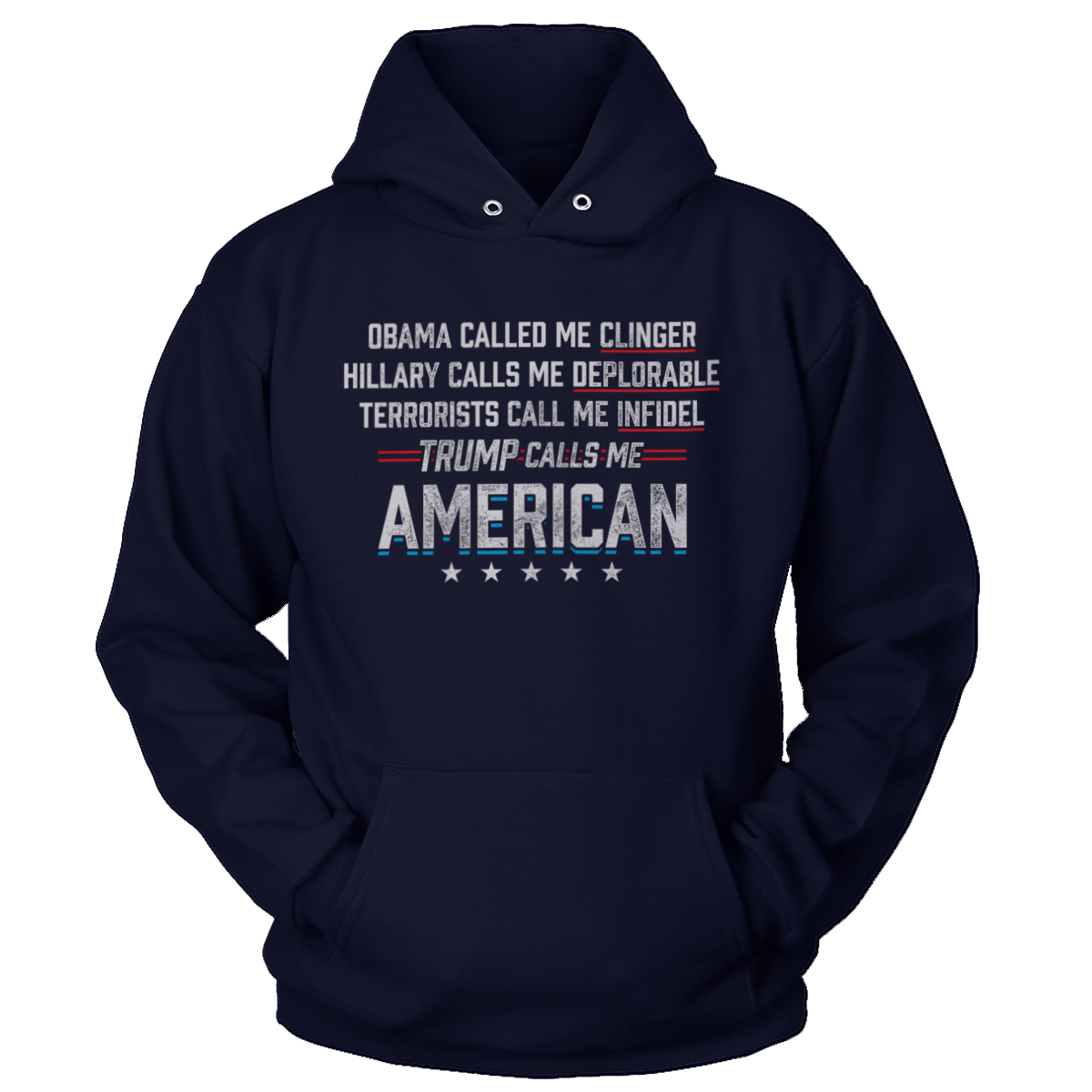 T-shirt Unisex Hoodie / Navy / 5XL Calls Me American