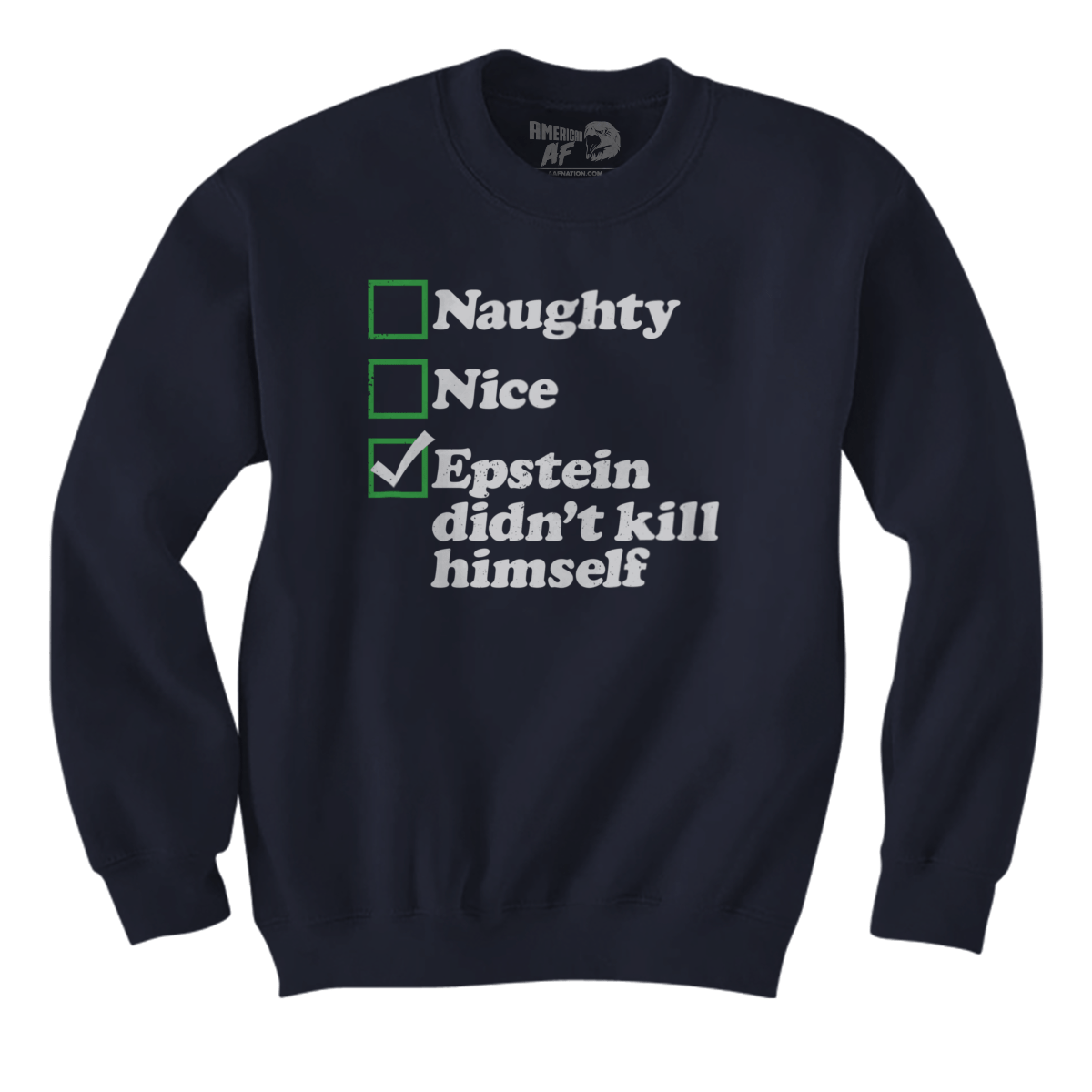 Raglan Premium Sweatshirt / Navy / S Naughty, Nice, EDKH