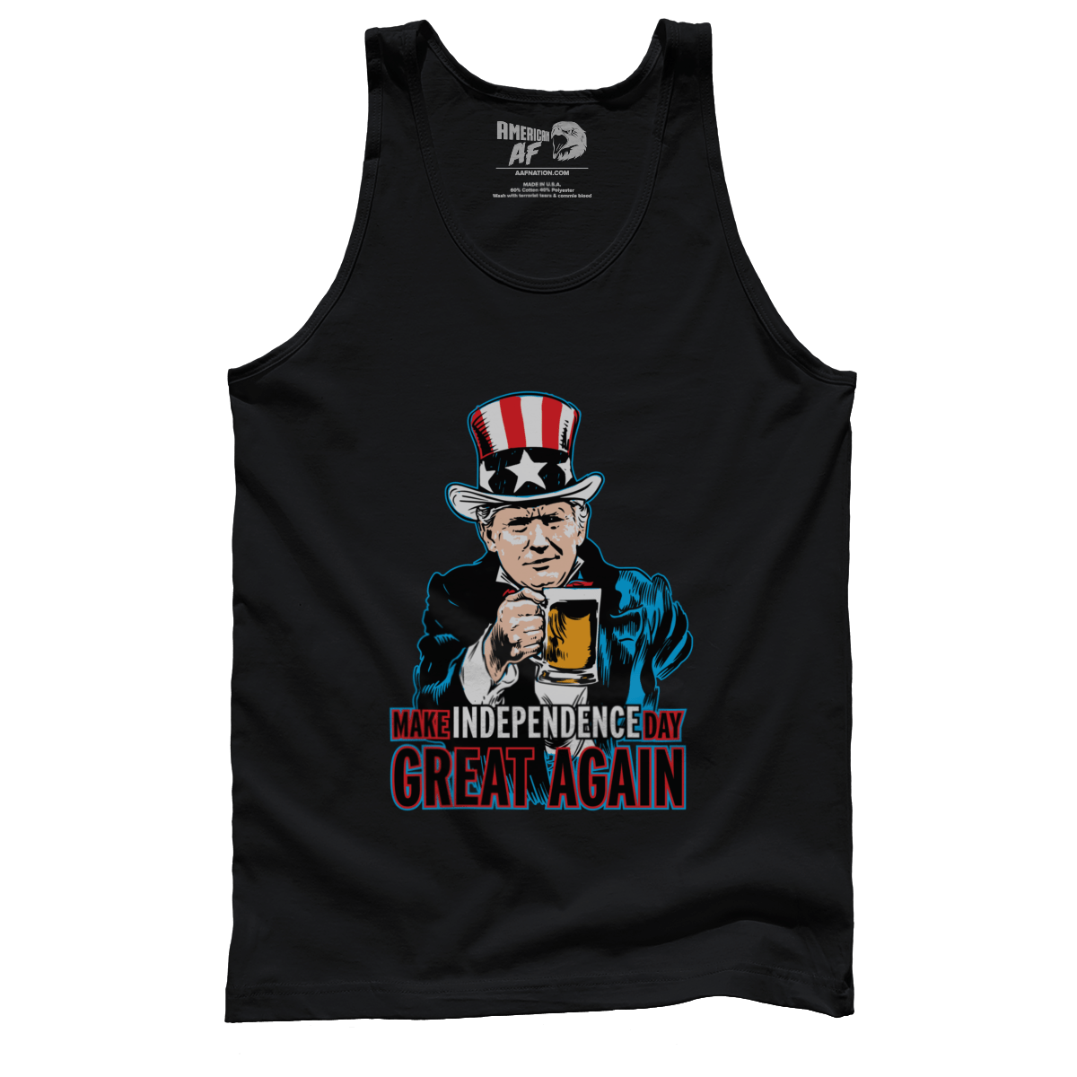 T-shirt Premium Mens Tank / Black / S Make Independence Day Great Again