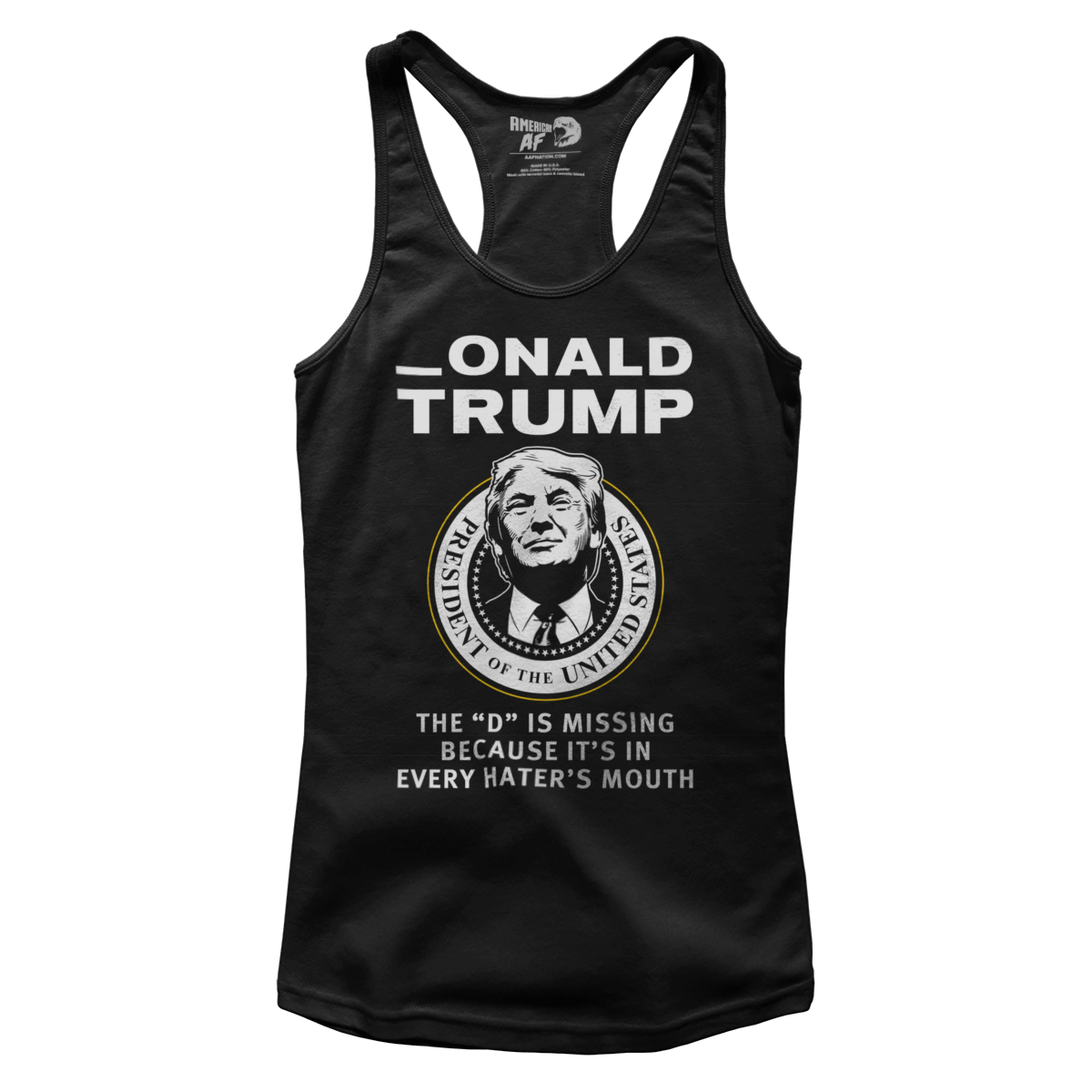 T-shirt Premium Ladies Racerback Tank / Black / XS _onald Trump (Ladies)