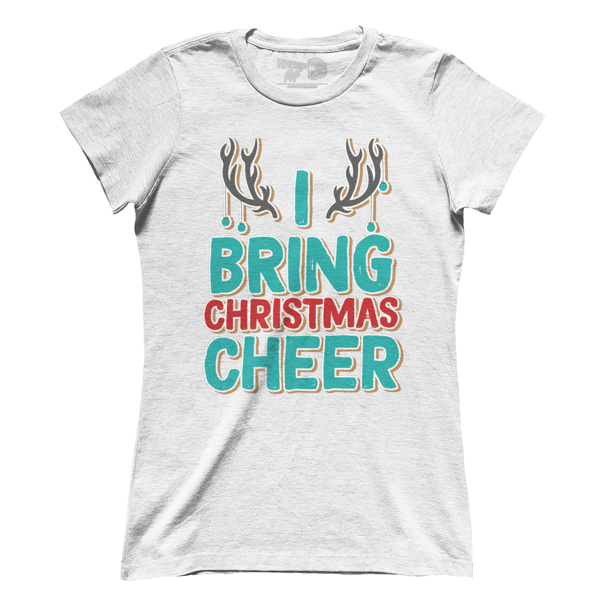 Raglan Premium Ladies Tee / White / S Bring Christmas Cheer (Ladies)