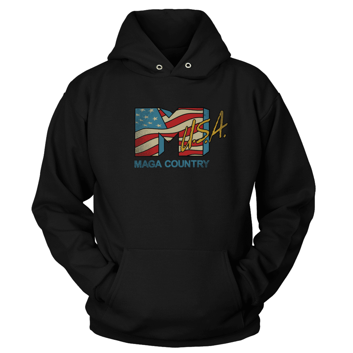 T-shirt Unisex Hoodie / Black / 5XL MAGA Country