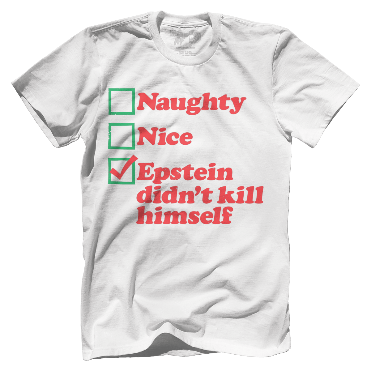 Raglan Premium Mens Shirt / White / XS Naughty, Nice, EDKH