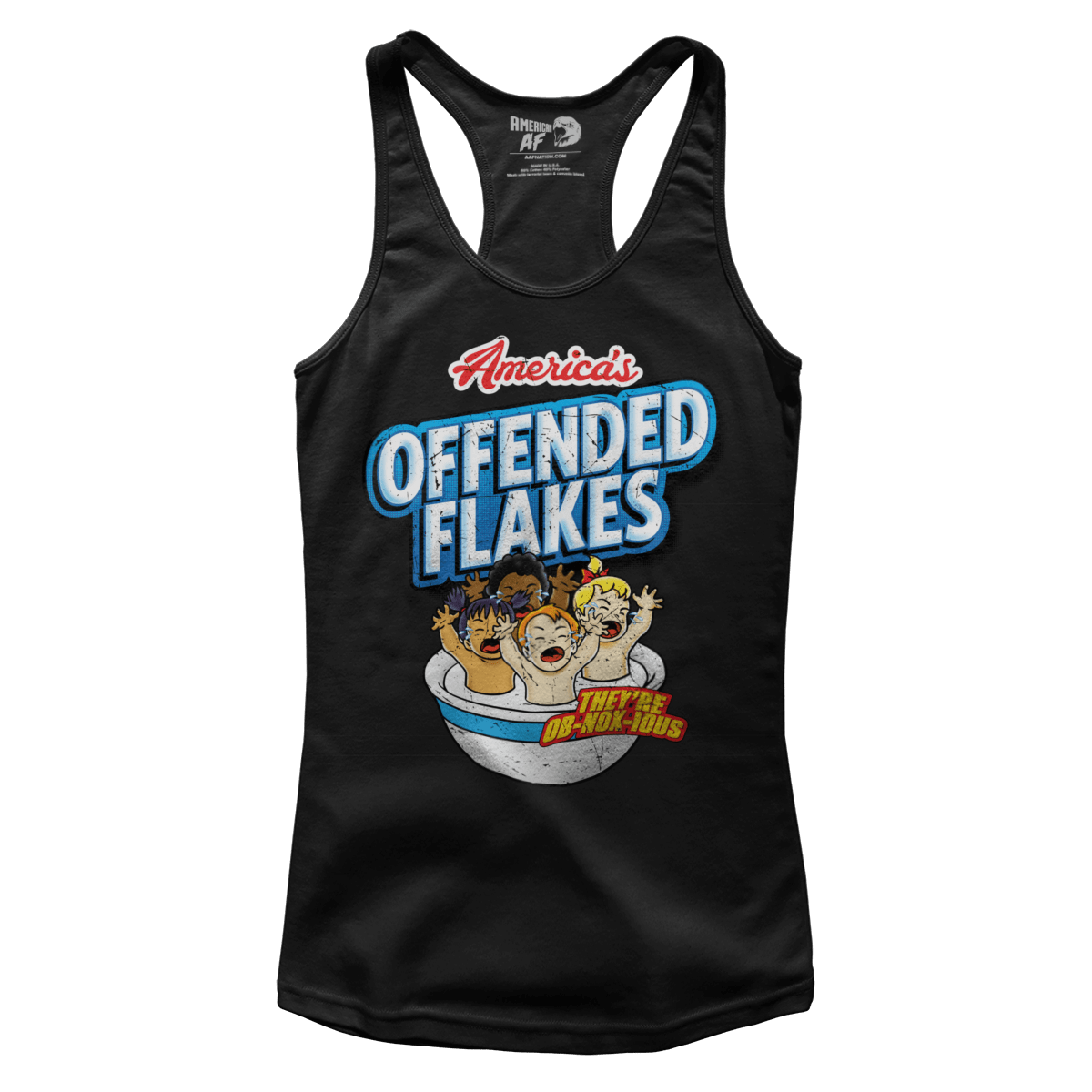 T-shirt Premium Ladies Racerback Tank / Black / XS Offended Flakes (PARODY) (Ladies)