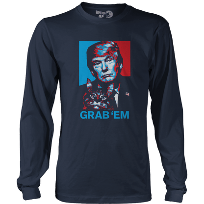 T-shirt Mens Long Sleeve / Navy / S Grab em by the ...