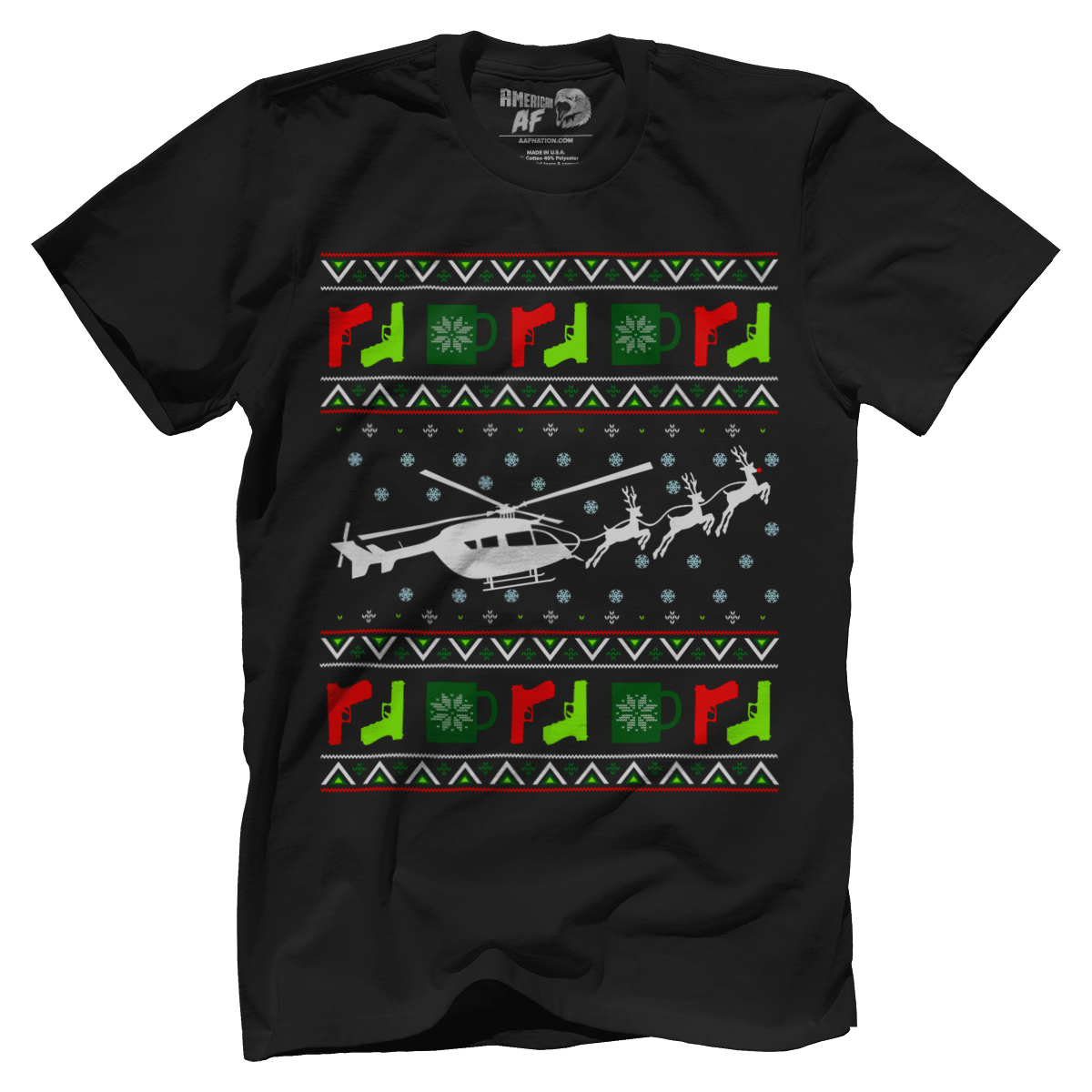 Raglan Premium Mens Shirt / Black / XS Santa's Other Ride - Lakota