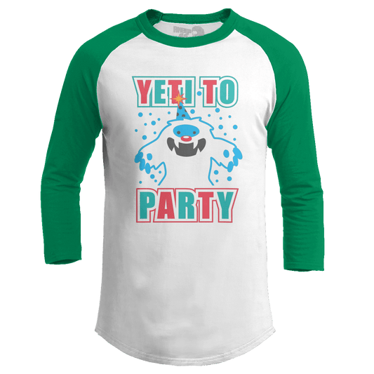 Raglan Raglan / White/Kelly Green / S Yeti to Party (Ladies)