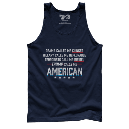 T-shirt Premium Mens Tank / Navy / S Calls Me American