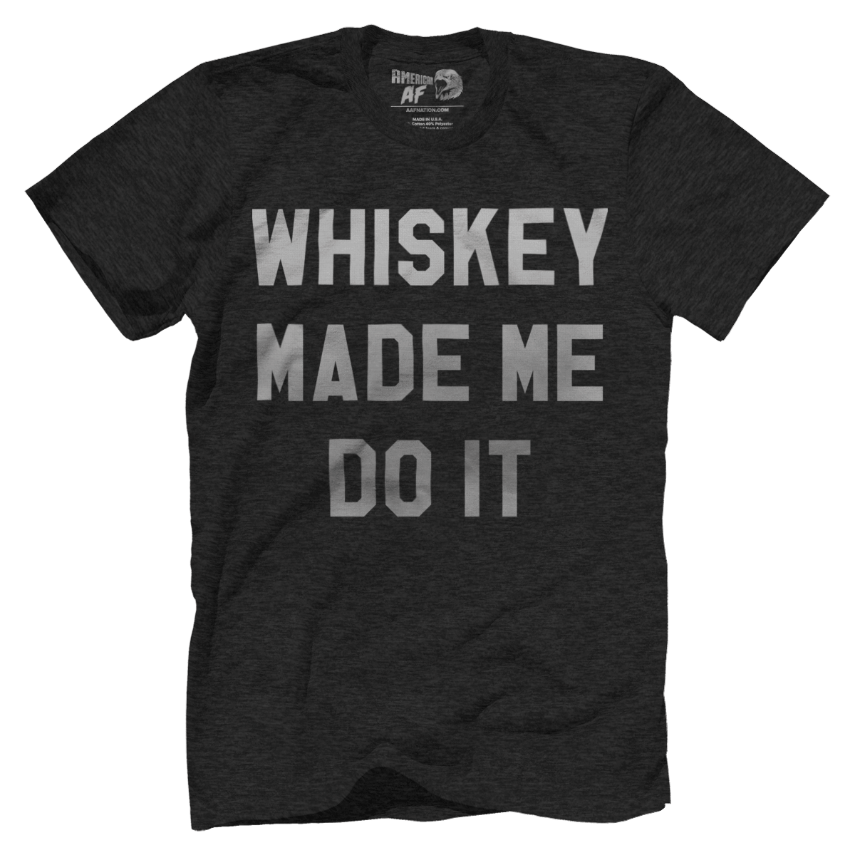 T-shirt Premium Mens Triblend Shirt / Black / S Whiskey Made Me Do It