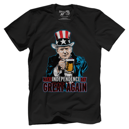 T-shirt Premium Mens Shirt / Black / 5XL Make Independence Day Great Again