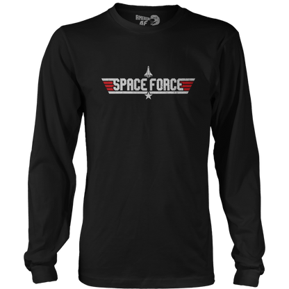 T-shirt Mens Long Sleeve / Black / S Space Force (Fighter Pilot Edition)