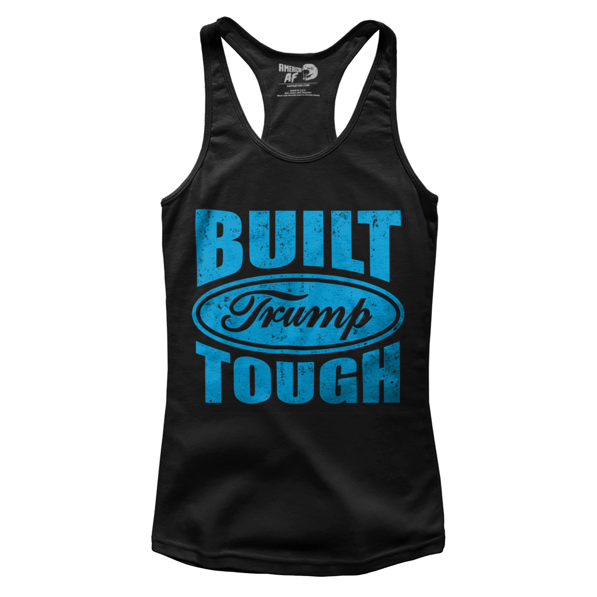 T-shirt Premium Ladies Racerback Tank / Black / XS Built Trump Tough (Ladies)