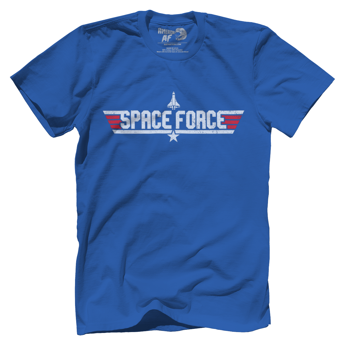 T-shirt Premium Mens Shirt / Royal Blue / 5XL Space Force (Fighter Pilot Edition)