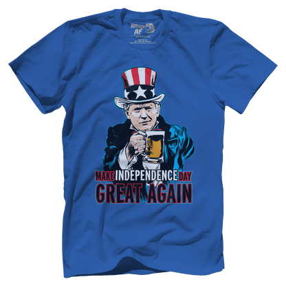 T-shirt Premium Mens Shirt / Royal Blue / 5XL Make Independence Day Great Again