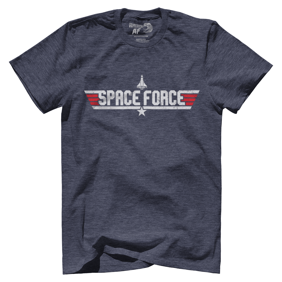 T-shirt Premium Mens Triblend Shirt / Navy / S Space Force (Fighter Pilot Edition)