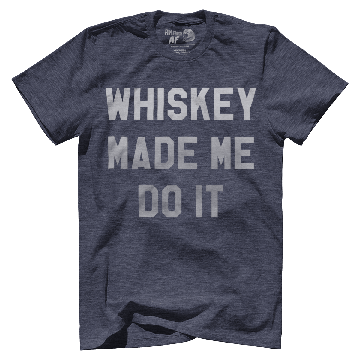 T-shirt Premium Mens Triblend Shirt / Navy / S Whiskey Made Me Do It