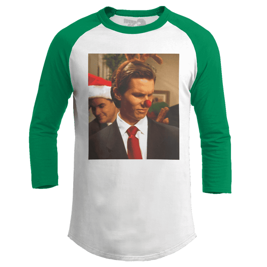 Raglan Raglan / White/Kelly Green / S Psycho Christmas