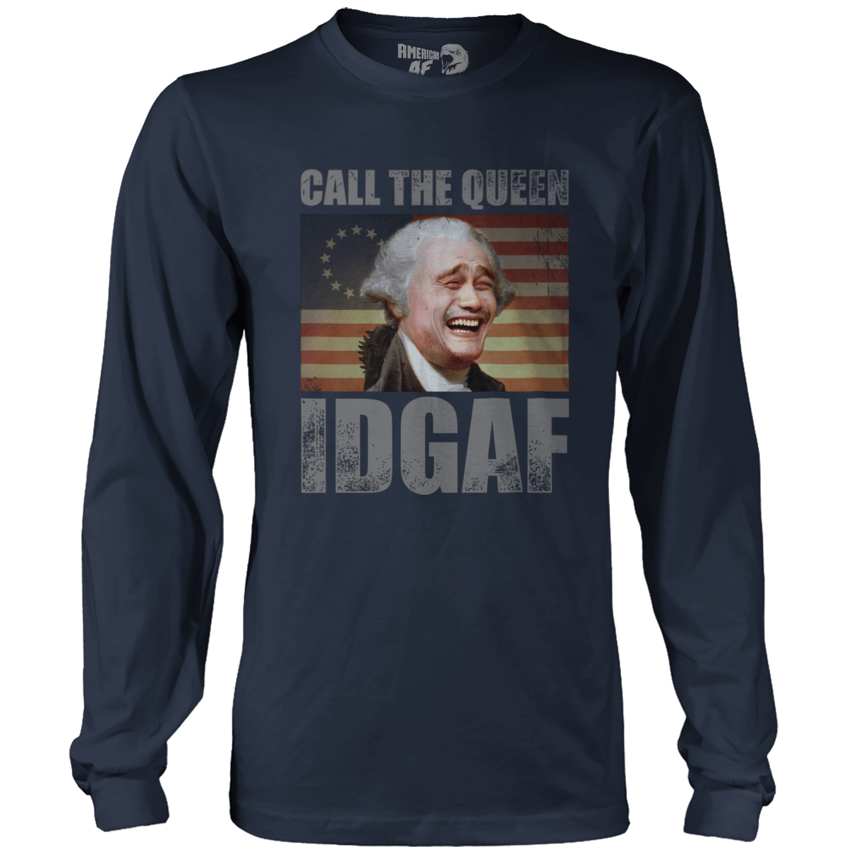 T-shirt Mens Long Sleeve / Navy / S Call the Queen