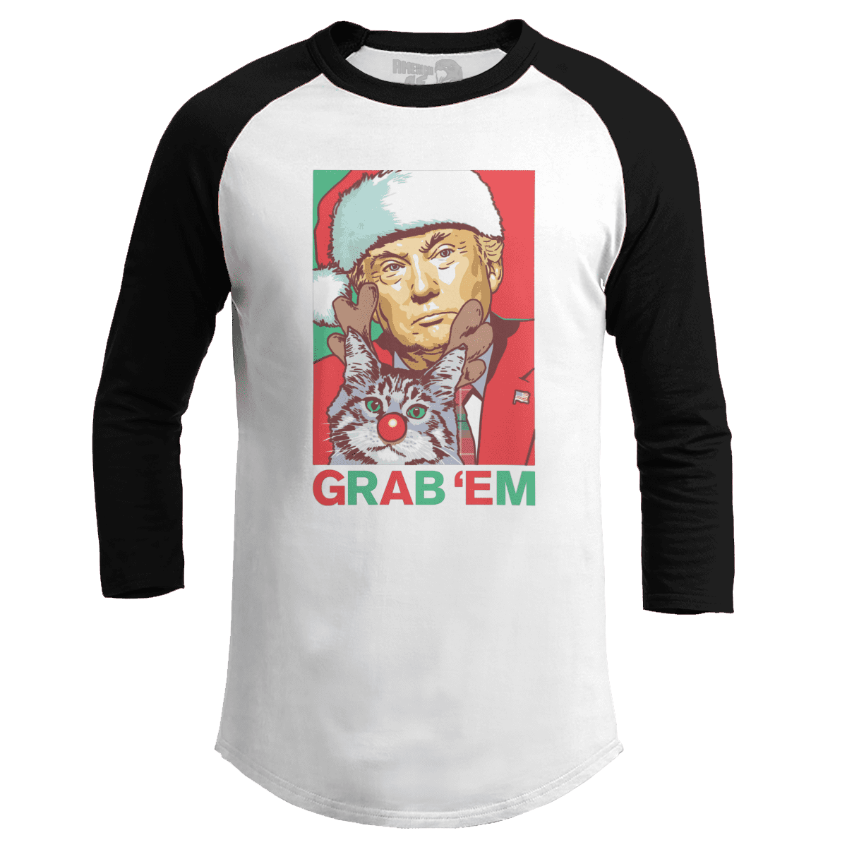 Raglan Raglan / White/Black / S Grab 'Em Holiday