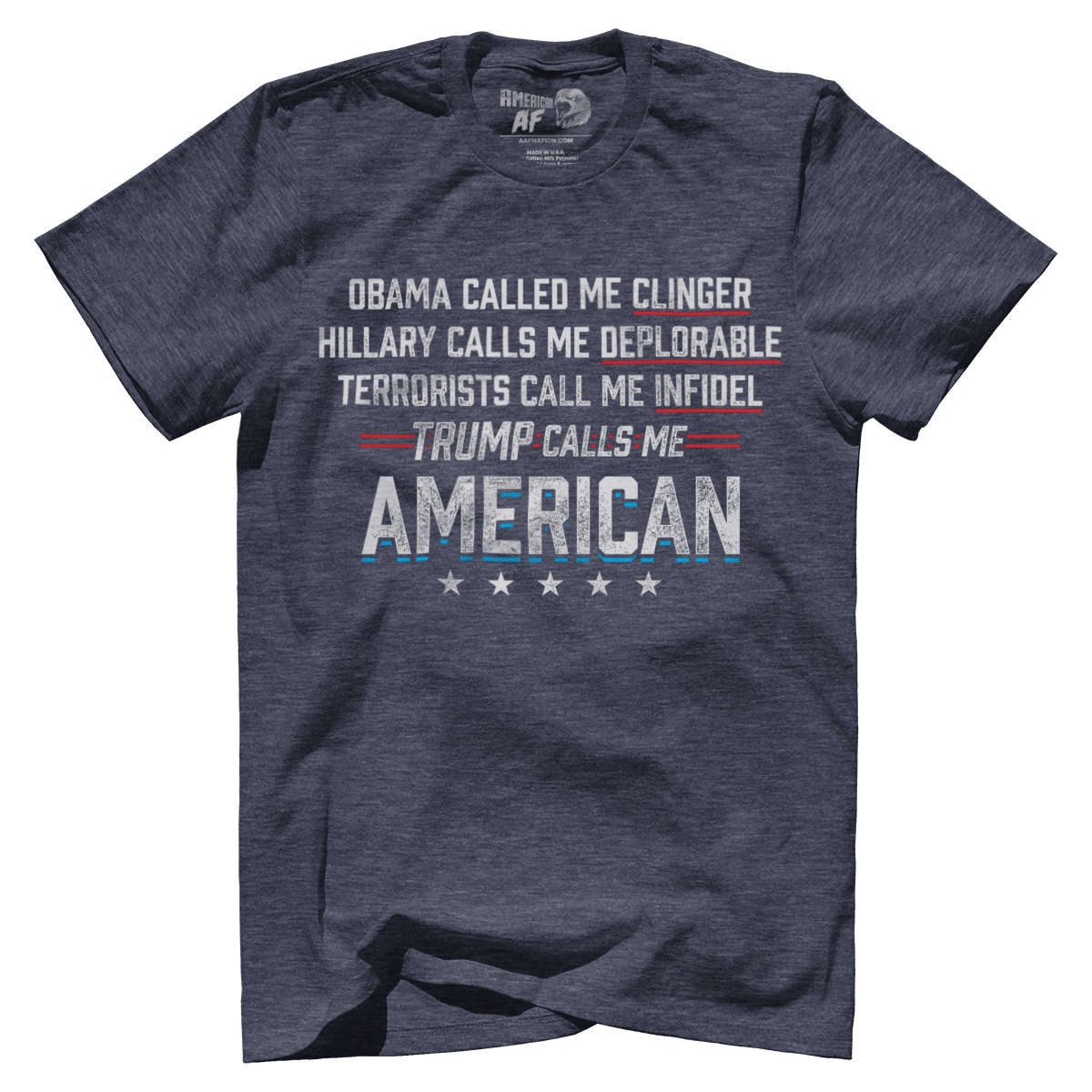 T-shirt Premium Mens Triblend Shirt / Navy / S Calls Me American