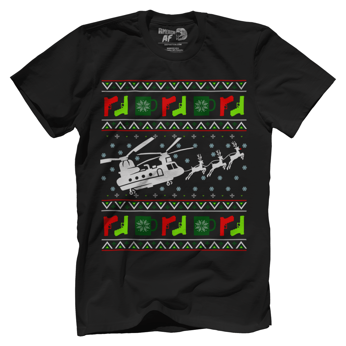 Raglan Premium Mens Shirt / Black / XS Santa's Other Ride - Chinook