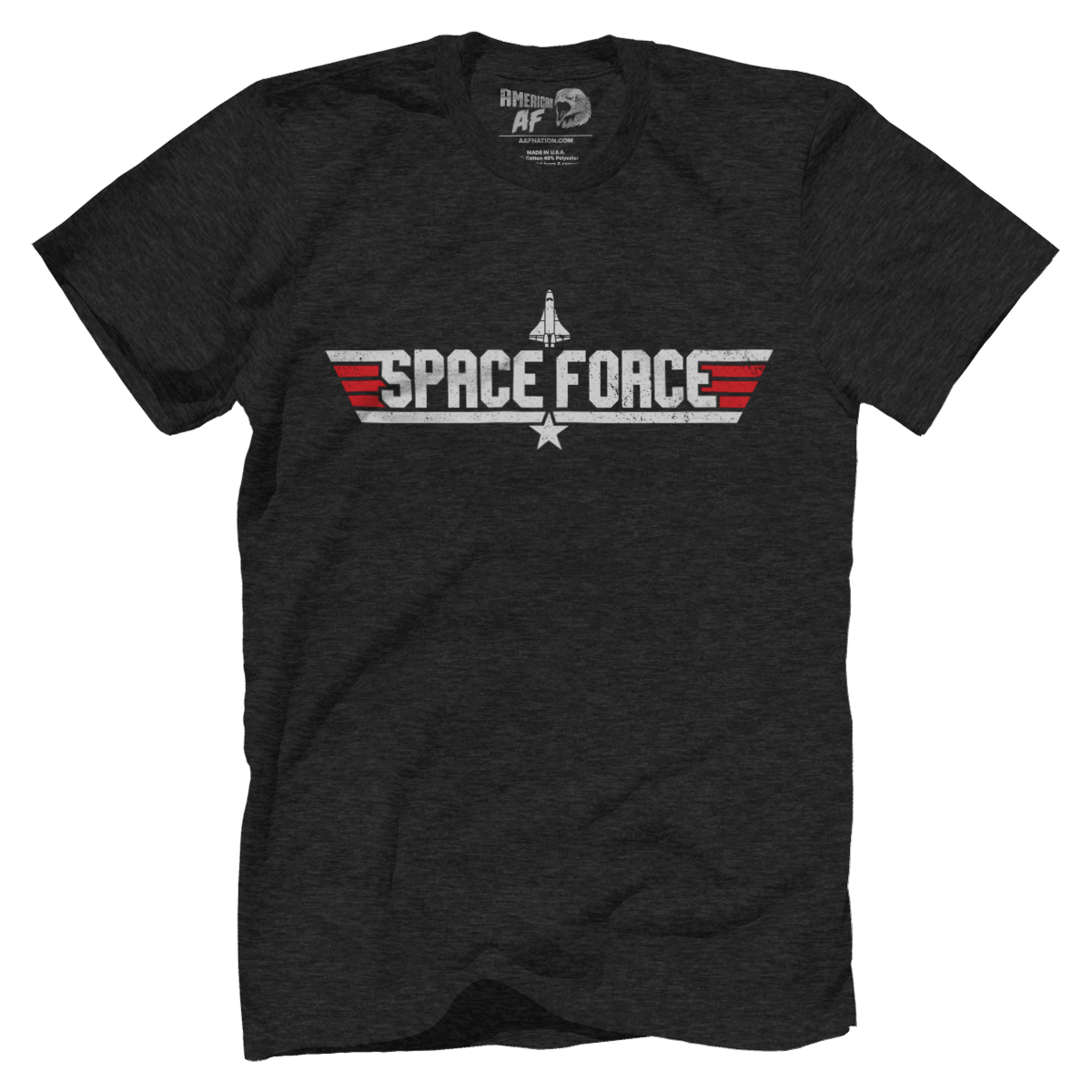 T-shirt Premium Mens Triblend Shirt / Black / S Space Force (Fighter Pilot Edition)