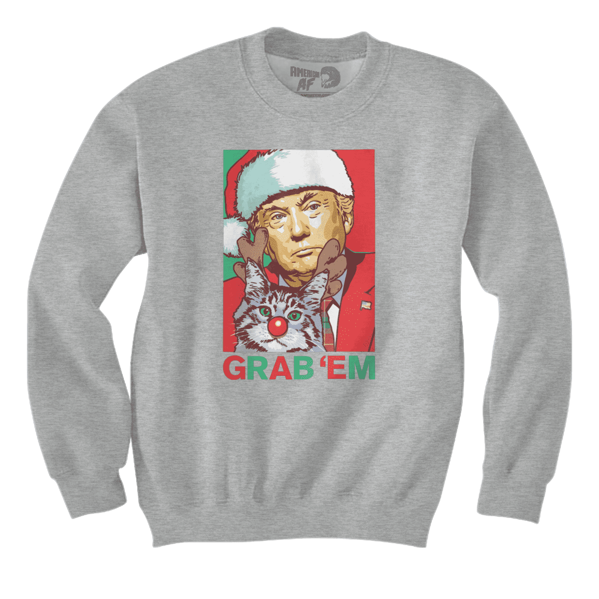 Raglan Premium Sweatshirt / Heather Gray / S Grab 'Em Holiday