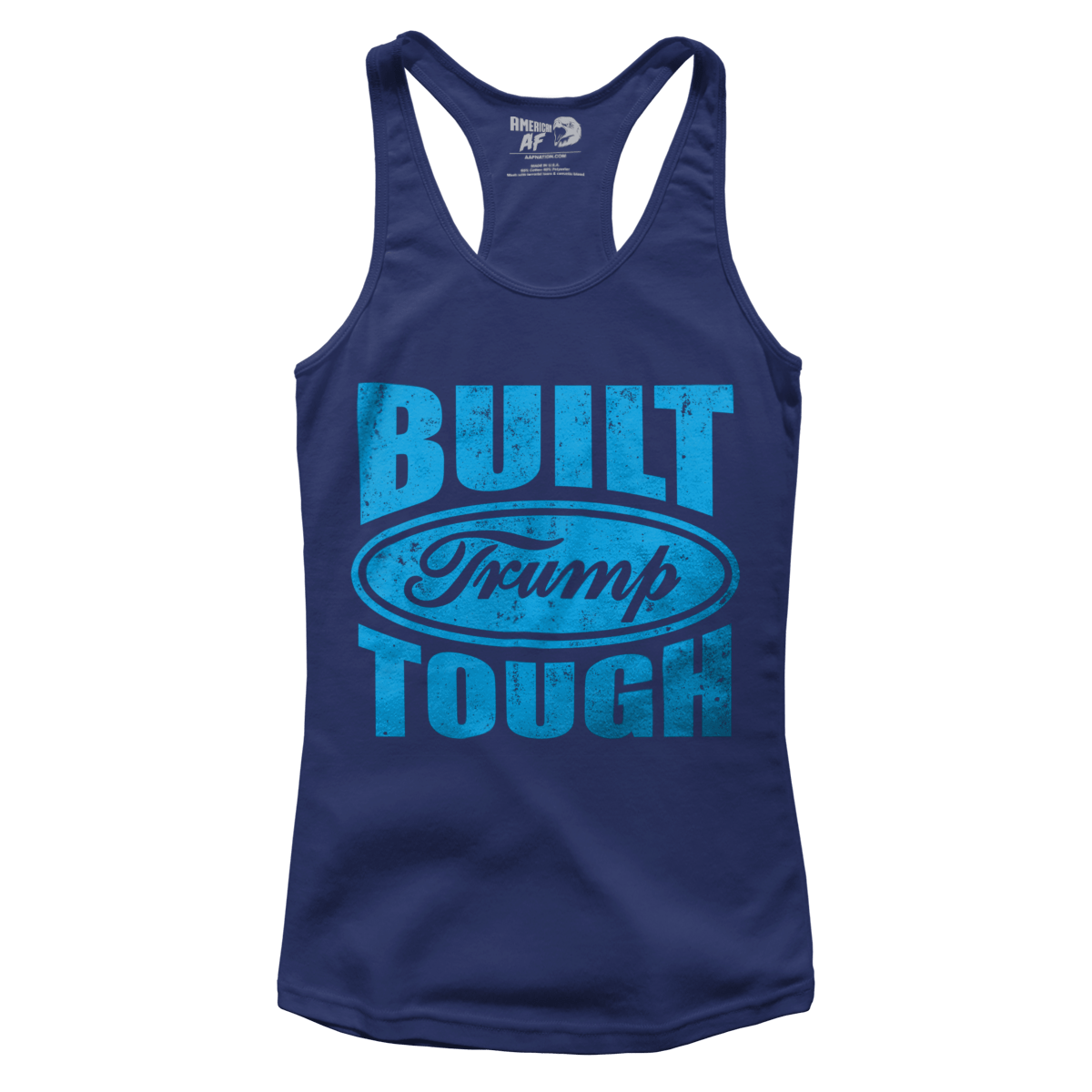 T-shirt Premium Ladies Racerback Tank / Navy / XS Built Trump Tough (Ladies)