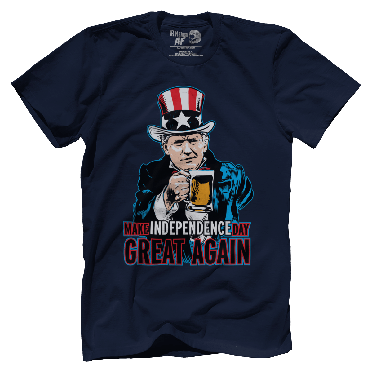 T-shirt Premium Mens Shirt / Navy / 5XL Make Independence Day Great Again